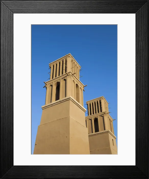 Framed Print : Iran, Central Iran, Yazd, traditional badgirs, wind towers