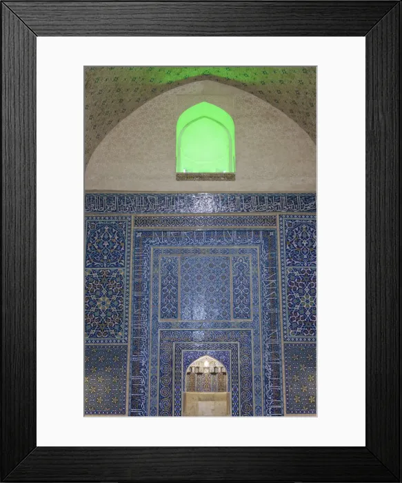 Framed Print : Iran, Southeastern Iran, Kerman, Jameh Mosque, dusk Framed Print : Iran, Southeastern Iran, Kerman, Jameh Mosque, dusk