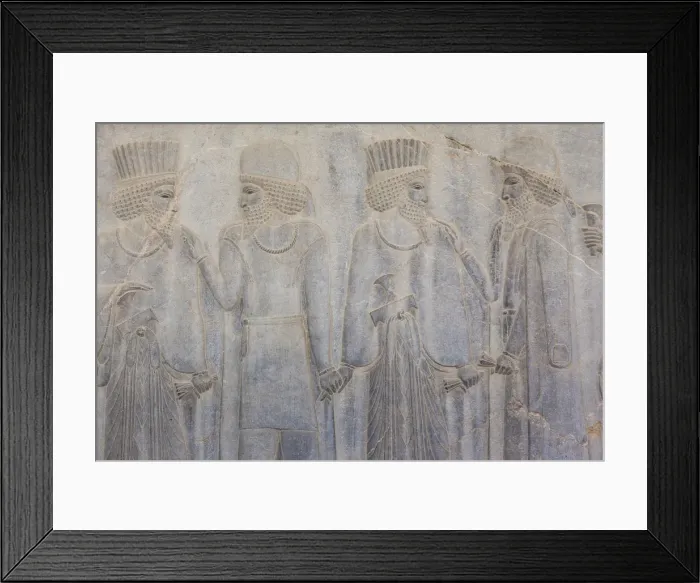 Framed Print : Iran, Central Iran, Persepolis, 6th century BC ancient city, frieze, Apadan Staircase Framed Print : Iran, Central Iran, Persepolis, 6th century BC ancient city, frieze, Apadan Staircase
