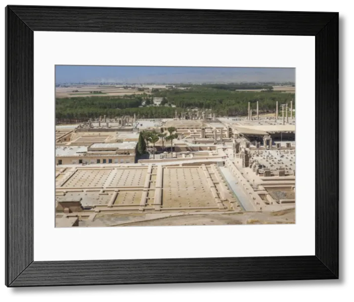Framed Print : Iran, Central Iran, Persepolis, 6th century BC ancient city, elevated view Framed Print : Iran, Central Iran, Persepolis, 6th century BC ancient city, elevated view
