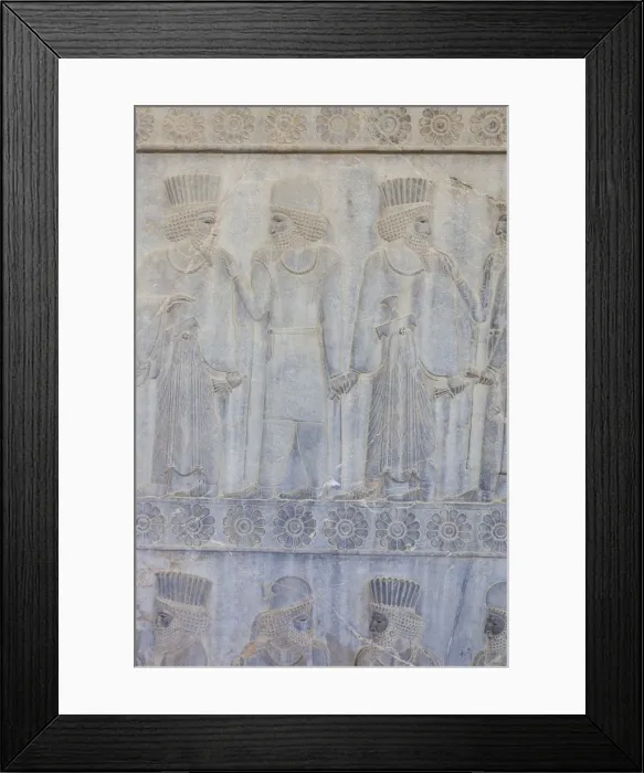 Framed Print : Iran, Central Iran, Persepolis, 6th century BC ancient city, frieze, Apadan Staircase Framed Print : Iran, Central Iran, Persepolis, 6th century BC ancient city, frieze, Apadan Staircase