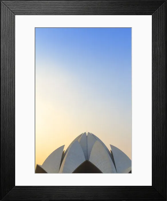 Framed Print : India, Delhi, New Delhi, Bahai House of Worship know as the The Lotus Temple Framed Print : India, Delhi, New Delhi, Bahai House of Worship know as the The Lotus Temple