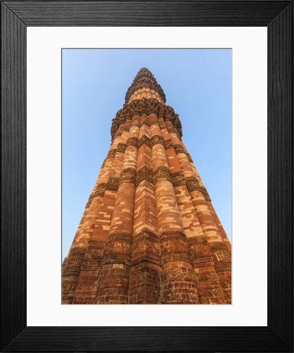 Framed Print : India, Delhi, India, Delhi, New Delhi, Qutub Minar Framed Print : India, Delhi, India, Delhi, New Delhi, Qutub Minar