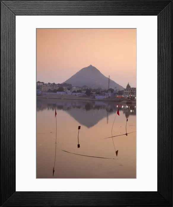 Framed Print : India, Rajasthan. Pushkar, Pushkar Lake