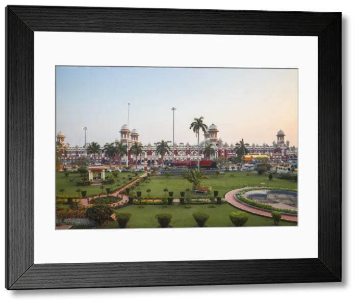 Framed Print : India, Uttar Pradesh, Lucknow, Charbagh, Lucknow Railway station