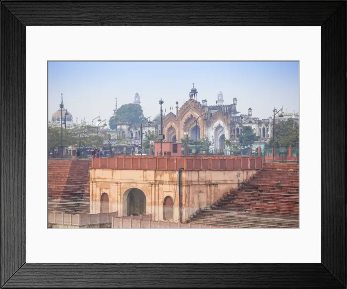 Framed Print : India, Uttar Pradesh, Lucknow, Hussainabad Pond and Rumi Darwaza Framed Print : India, Uttar Pradesh, Lucknow, Hussainabad Pond and Rumi Darwaza