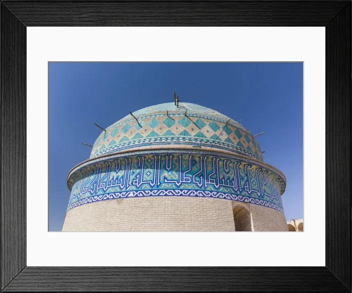 Framed Print : Iran, Central Iran, Yazd, traditional tiled dome Framed Print : Iran, Central Iran, Yazd, traditional tiled dome