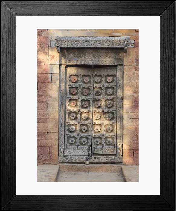 Framed Print : India, Rajasthan, Jaisalmer, Old Town, Patwa Ki Haveli (Traditional Ornately decorated