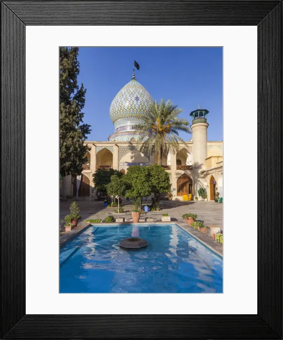 Framed Print : Iran, Central Iran, Shiraz, Imamzadeh-ye Ali Ebn-e Hamze, 19th century tomb of Emir Ali Framed Print : Iran, Central Iran, Shiraz, Imamzadeh-ye Ali Ebn-e Hamze, 19th century tomb of Emir Ali