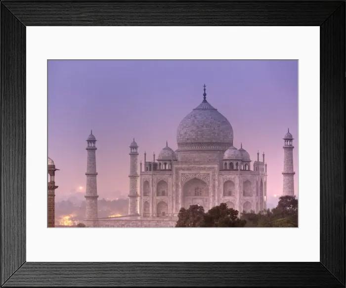 Framed Print : India, Uttar Pradesh, Agra, Taj Mahal (UNESCO site), on a full moon night Framed Print : India, Uttar Pradesh, Agra, Taj Mahal (UNESCO site), on a full moon night