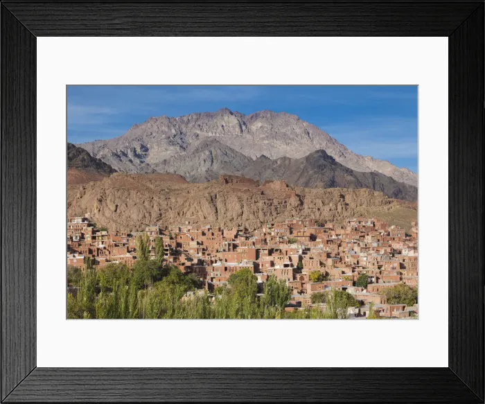 Framed Print : Iran, Central Iran, Abyaneh, elevated village view Framed Print : Iran, Central Iran, Abyaneh, elevated village view