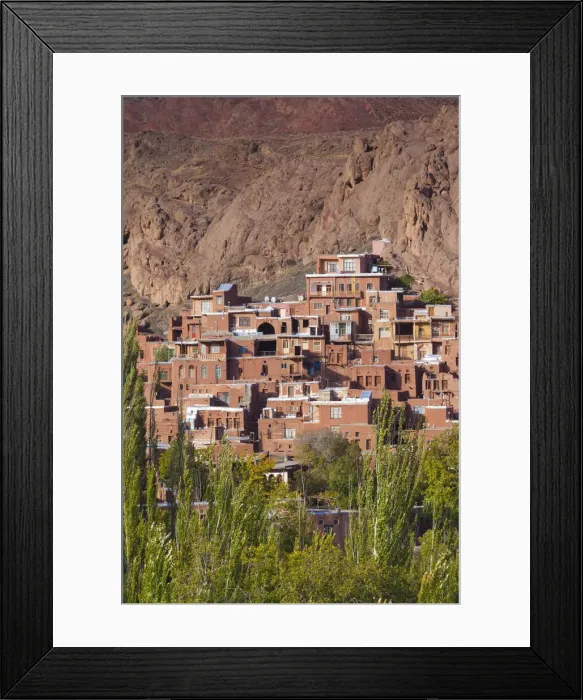 Framed Print : Iran, Central Iran, Abyaneh, elevated village view Framed Print : Iran, Central Iran, Abyaneh, elevated village view