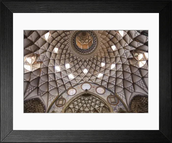 Framed Print : Iran, Central Iran, Kashan, Khan-e Boroujerdi, traditional carpet merchants house Framed Print : Iran, Central Iran, Kashan, Khan-e Boroujerdi, traditional carpet merchants house