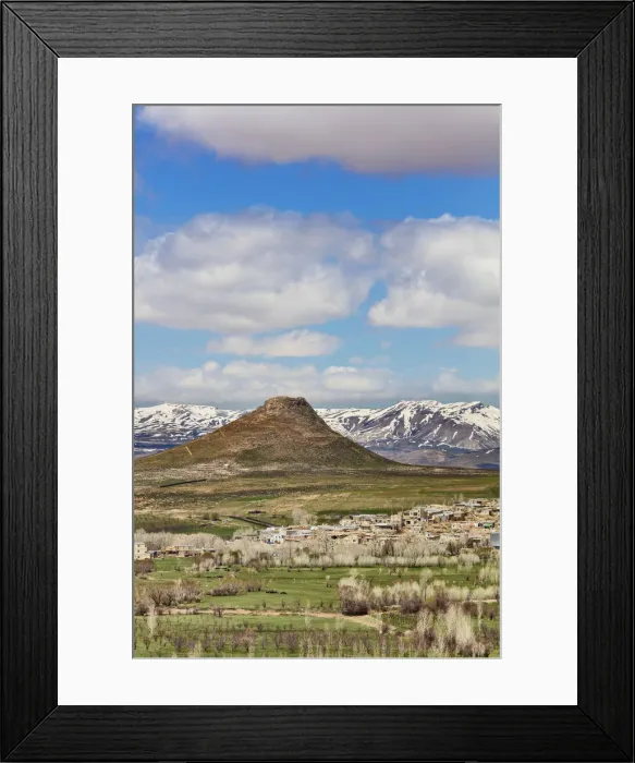 Framed Print : Mountain landscape, Takht-e Soleyman, West Azerbaijan, Iran Framed Print : Mountain landscape, Takht-e Soleyman, West Azerbaijan, Iran