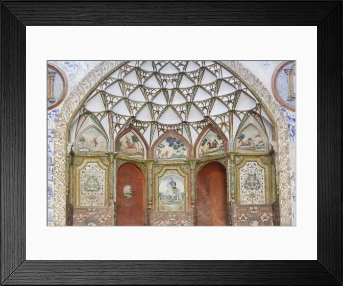 Framed Print : Iran, Central Iran, Kashan, Khan-e Boroujerdi, traditional carpet merchants house Framed Print : Iran, Central Iran, Kashan, Khan-e Boroujerdi, traditional carpet merchants house