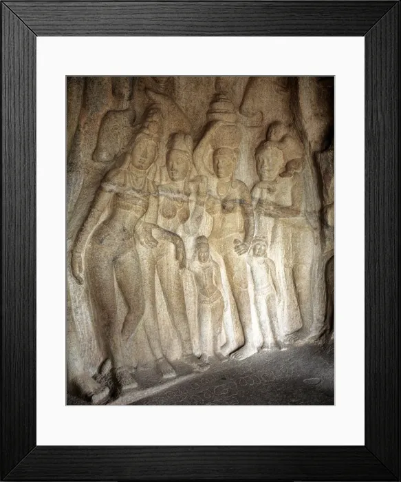 Framed Print : Pancha Rathas, cave temple (7th century), Mahabalipuram, Tamil Nadu, India Framed Print : Pancha Rathas, cave temple (7th century), Mahabalipuram, Tamil Nadu, India