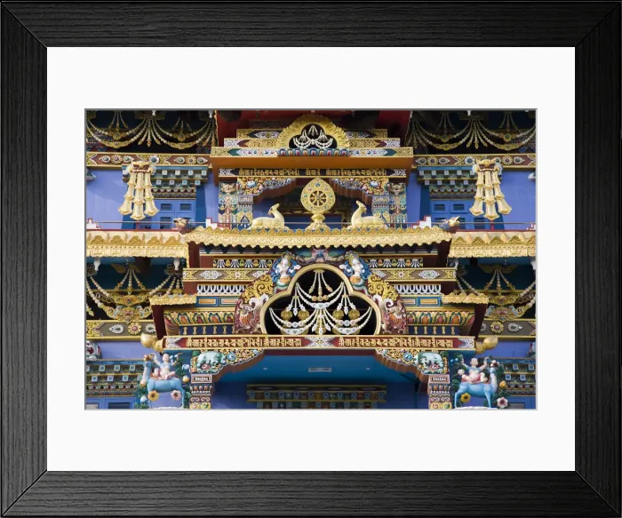 Framed Print : Deatil of Kushalnagar Temple (Tibetan settlement), Karnataka, India Framed Print : Deatil of Kushalnagar Temple (Tibetan settlement), Karnataka, India