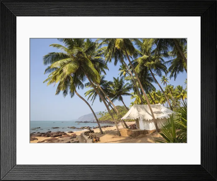 Framed Print : India, Goa, Cola beach, Cola Beach Exclusive Tented Resort Framed Print : India, Goa, Cola beach, Cola Beach Exclusive Tented Resort