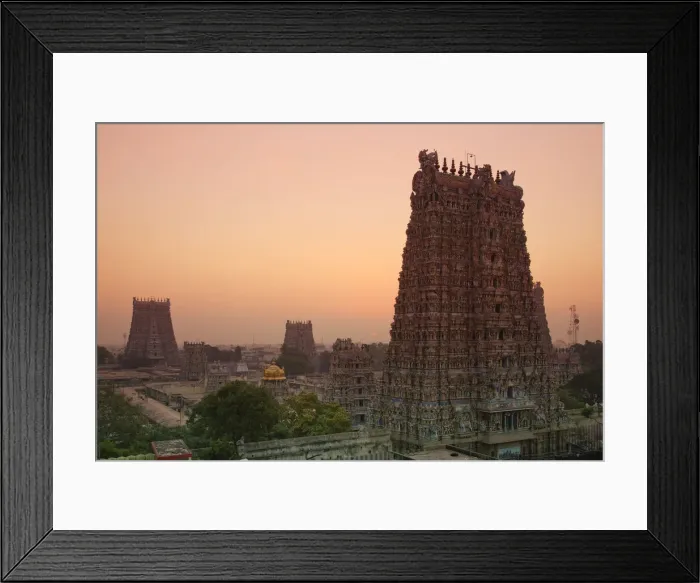 Framed Print : Sri Meenakshi Temple, sunset, Madurai, Tamil Nadu, India Framed Print : Sri Meenakshi Temple, sunset, Madurai, Tamil Nadu, India