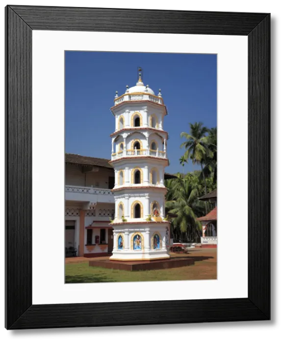 Framed Print : Shri Mahalasa Narayani Temple (18th century), Mardol, Goa, India