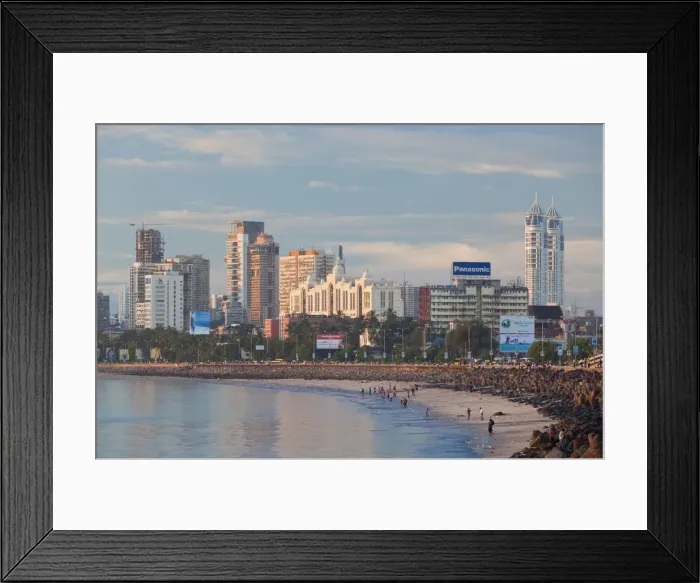 Framed Print : Mumbai skyline along Marine Drive, Mumbai (Bombay), India Framed Print : Mumbai skyline along Marine Drive, Mumbai (Bombay), India