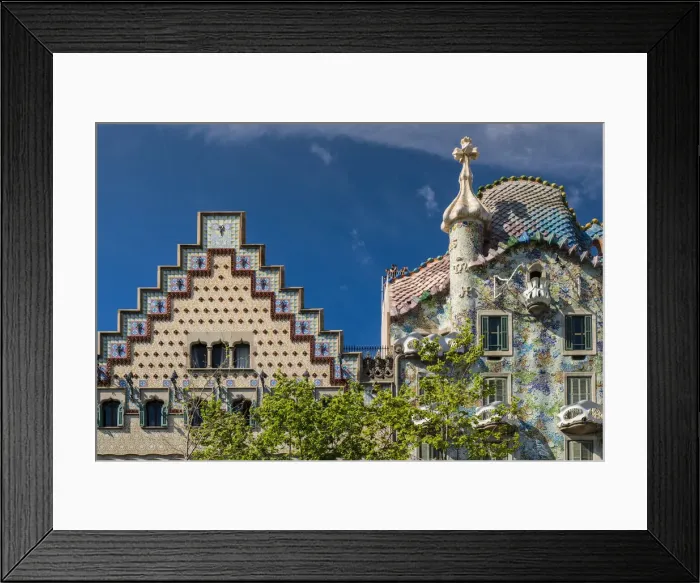 Framed Print : Casa Batllo and Casa Amatller, Passeig de Gracia, Barcelona, Catalonia, Spain Framed Print : Casa Batllo and Casa Amatller, Passeig de Gracia, Barcelona, Catalonia, Spain