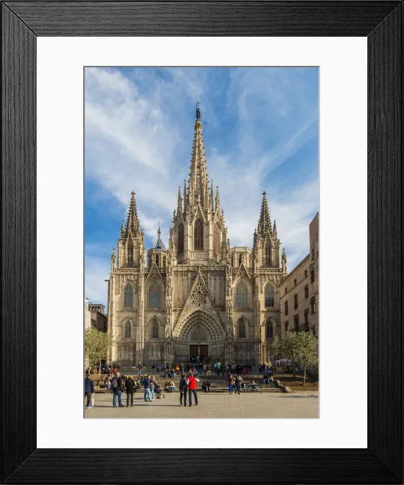 Framed Print : The Cathedral of the Holy Cross and Saint Eulalia, Barcelona, Catalonia, Spain Framed Print : The Cathedral of the Holy Cross and Saint Eulalia, Barcelona, Catalonia, Spain