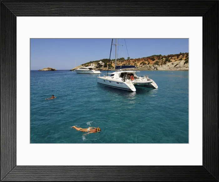 Framed Print : Boat trips, Cala d Hort, Ibiza, Ibiza and Formentera, Balearic Islands, Spain Framed Print : Boat trips, Cala d Hort, Ibiza, Ibiza and Formentera, Balearic Islands, Spain