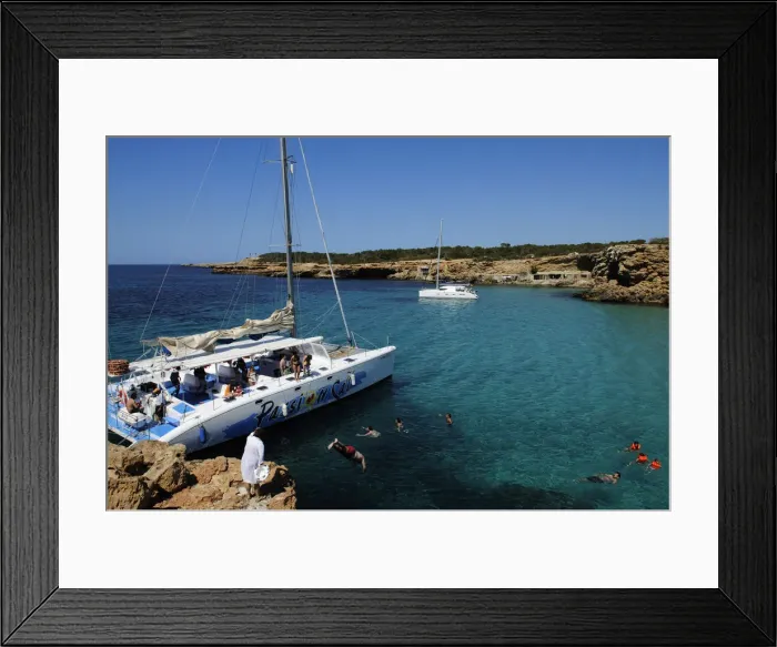 Framed Print : Snorkeling trips, Cala Conta, Ibiza, Ibiza and Formentera, Balearic Islands, Spain Framed Print : Snorkeling trips, Cala Conta, Ibiza, Ibiza and Formentera, Balearic Islands, Spain