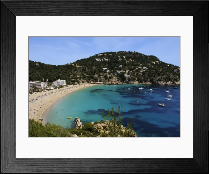 Framed Print : Cala de Sant Vicent, Ibiza, Ibiza and Formentera, Balearic Islands, Spain