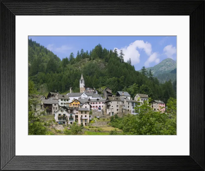 Framed Print : Europe, Switzerland, Ticino, the hillside village of Fusio Framed Print : Europe, Switzerland, Ticino, the hillside village of Fusio
