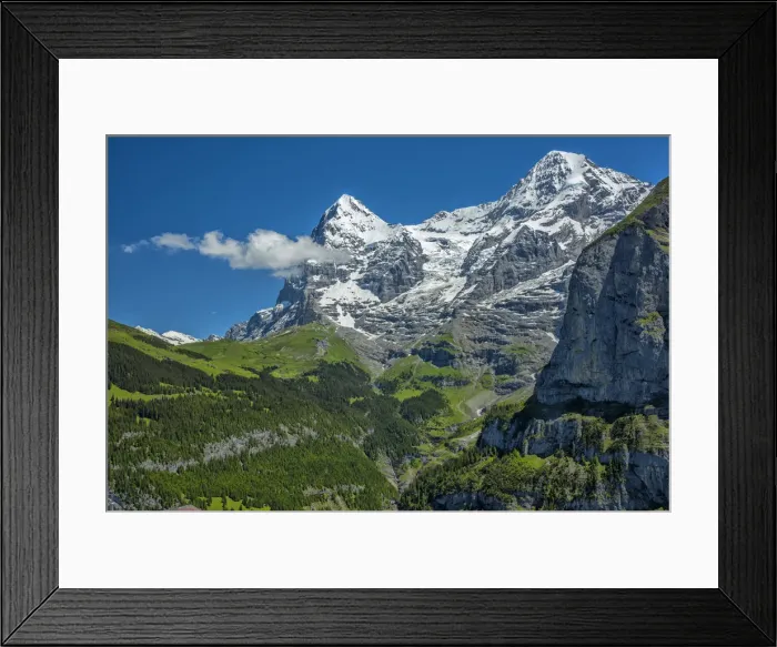 Framed Print : Europe, Switzerland, Bern, Bernese Oberland, Eiger and Moench peaks in the Bernese Alps Framed Print : Europe, Switzerland, Bern, Bernese Oberland, Eiger and Moench peaks in the Bernese Alps