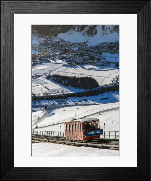 Framed Print : Muottas Muragl funicular railway, Graubunden, Switzerland Framed Print : Muottas Muragl funicular railway, Graubunden, Switzerland