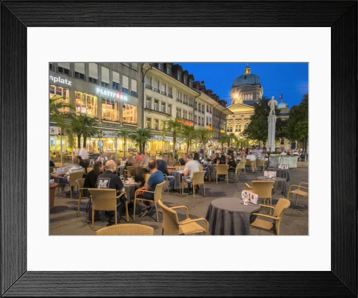 Framed Print : Europe, Switzerland, Berne, street cafe near the Swiss Capital Framed Print : Europe, Switzerland, Berne, street cafe near the Swiss Capital