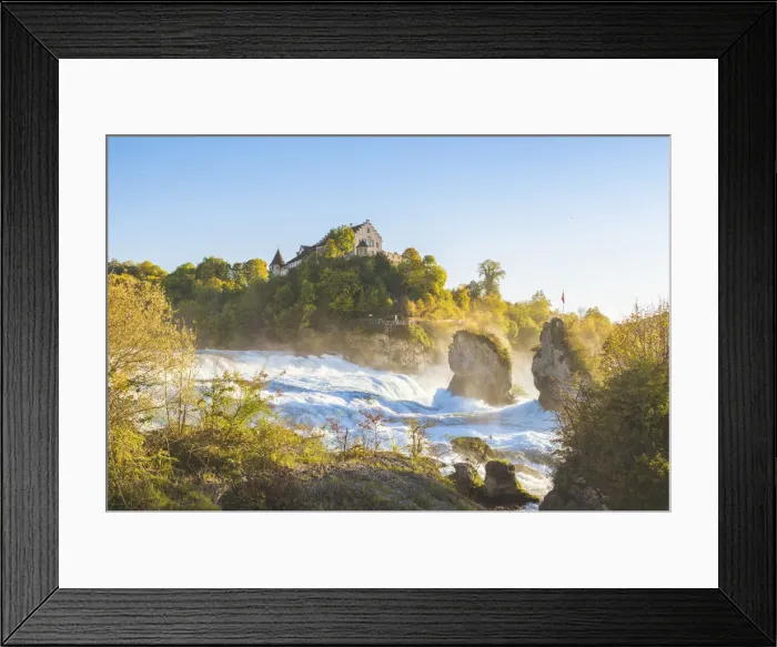 Framed Print : Rhine Falls (Rheinfall) and Laufen Castle, Schaffhausen, Switzerland Framed Print : Rhine Falls (Rheinfall) and Laufen Castle, Schaffhausen, Switzerland