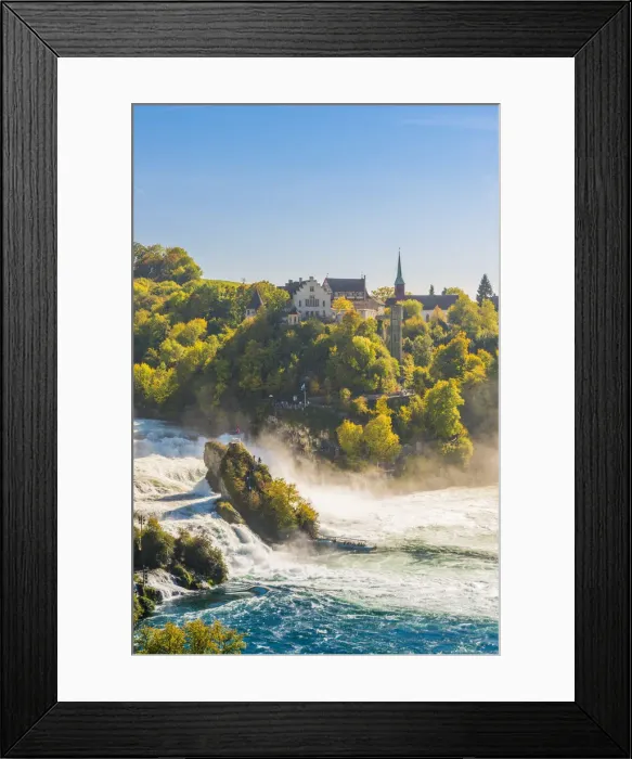 Framed Print : Rhine Falls (Rheinfall) and Laufen Castle, Schaffhausen, Switzerland Framed Print : Rhine Falls (Rheinfall) and Laufen Castle, Schaffhausen, Switzerland