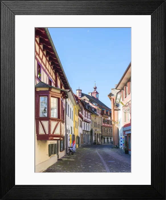 Framed Print : Stein am Rhein, Schaffhausen, Switzerland. Medieval old town Framed Print : Stein am Rhein, Schaffhausen, Switzerland. Medieval old town