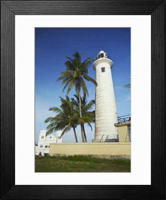 Framed Print : Lighthouse on walls of Galle Fort, Galle, Sri Lanka Framed Print : Lighthouse on walls of Galle Fort, Galle, Sri Lanka
