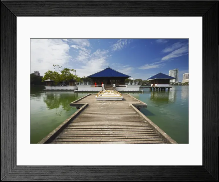 Framed Print : Asia, South Asia, Sri Lanka, Colombo, Cinnamon Gardens, Seema Malakaya Temple On Beira Framed Print : Asia, South Asia, Sri Lanka, Colombo, Cinnamon Gardens, Seema Malakaya Temple On Beira