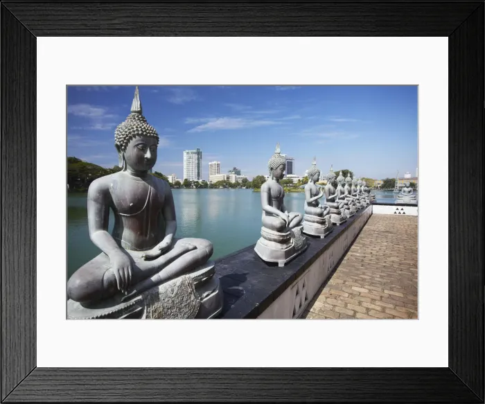 Framed Print : Asia, South Asia, Sri Lanka, Colombo, Cinnamon Gardens, Seema Malakaya Temple On Beira Framed Print : Asia, South Asia, Sri Lanka, Colombo, Cinnamon Gardens, Seema Malakaya Temple On Beira