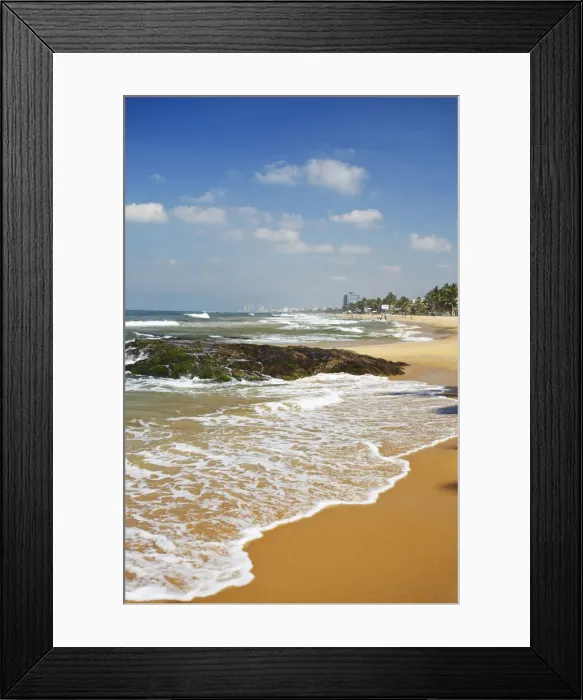 Framed Print : Mount Lavinia Beach, Mount Lavinia, Colombo, Sri Lanka