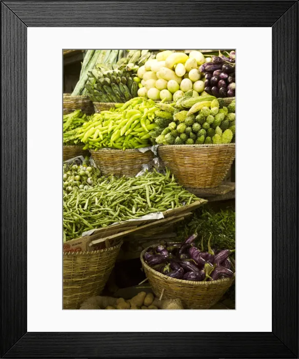 Framed Print : Fresh produce at market, Nuwara Eliya, Sri Lanka
