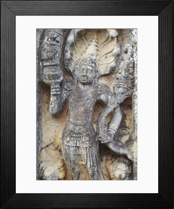 Framed Print : Guardstone at Hatadage, Quadrangle, Polonnaruwa (UNESCO World Heritage Site), North Framed Print : Guardstone at Hatadage, Quadrangle, Polonnaruwa (UNESCO World Heritage Site), North