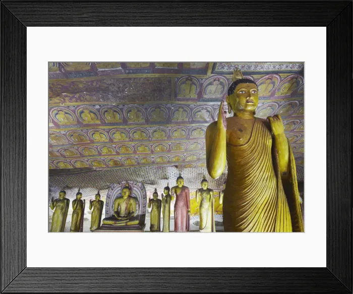 Framed Print : Buddha statues in Cave 3 of Cave Temples (UNESCO World Heritage Site), Dambulla, North Framed Print : Buddha statues in Cave 3 of Cave Temples (UNESCO World Heritage Site), Dambulla, North