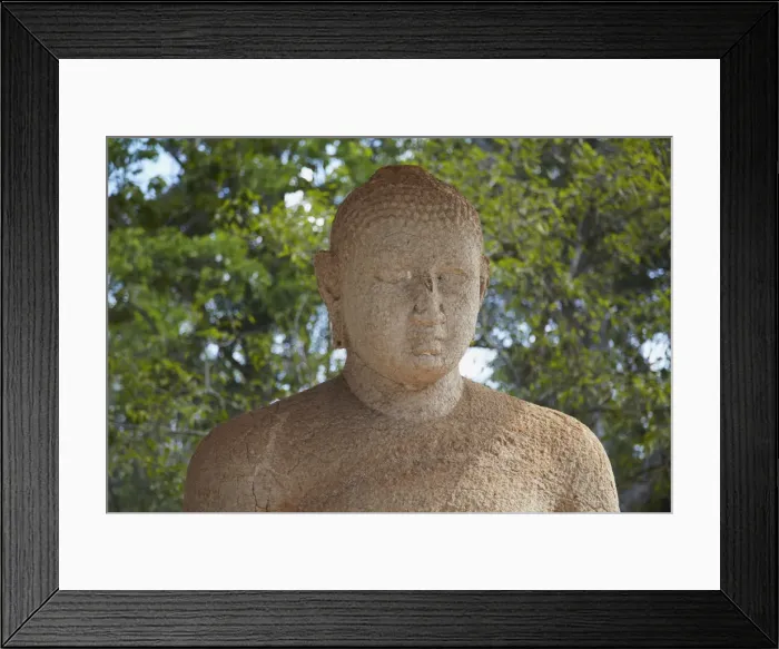 Framed Print : Buddha statue at Bodhi Tree Shrine III, Northern Ruins, Anuradhapura, (UNESCO World Framed Print : Buddha statue at Bodhi Tree Shrine III, Northern Ruins, Anuradhapura, (UNESCO World