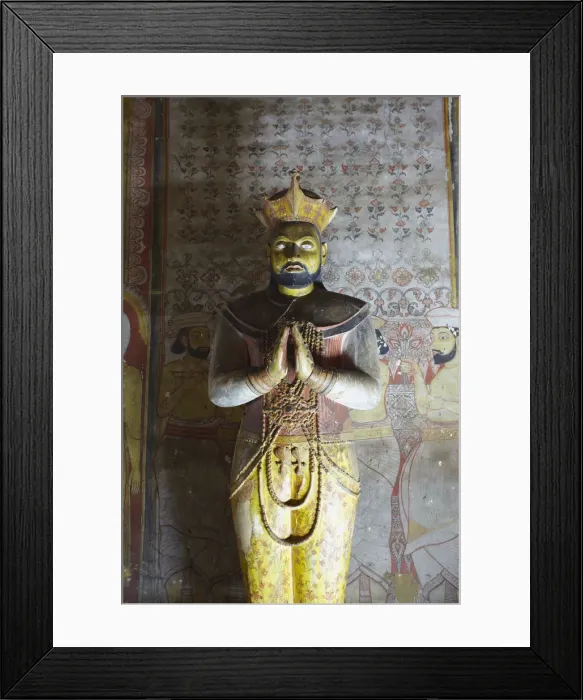 Framed Print : Statue of Kirti Sri Rajasinha in Cave 3 of Cave Temples (UNESCO World Heritage Site) Framed Print : Statue of Kirti Sri Rajasinha in Cave 3 of Cave Temples (UNESCO World Heritage Site)