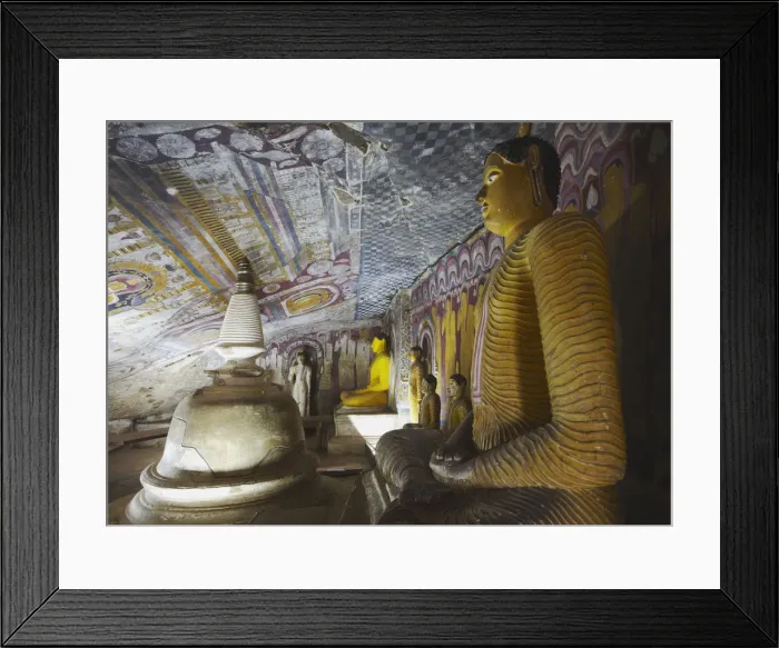 Framed Print : Buddha statues in Cave 4 of Cave Temples (UNESCO World Heritage Site), Dambulla, North Framed Print : Buddha statues in Cave 4 of Cave Temples (UNESCO World Heritage Site), Dambulla, North