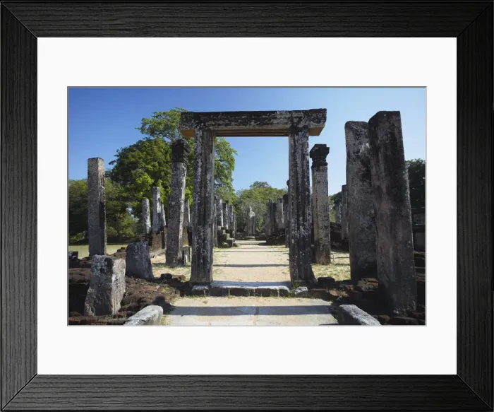 Framed Print : Atadage, Quadrangle, Polonnaruwa (UNESCO World Heritage Site), North Central Province