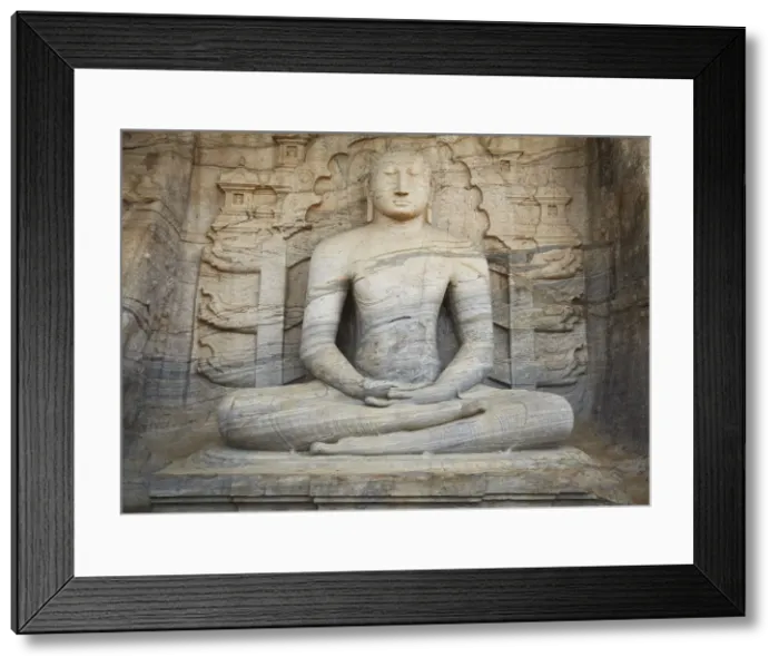 Framed Print : Seated Buddha, Gal Vihara, Polonnaruwa (UNESCO World Heritage Site), North Central Framed Print : Seated Buddha, Gal Vihara, Polonnaruwa (UNESCO World Heritage Site), North Central