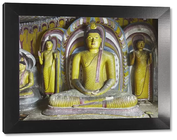 Buddha statues in Cave 5 of Cave Temples (UNESCO World Heritage Site), Dambulla, North